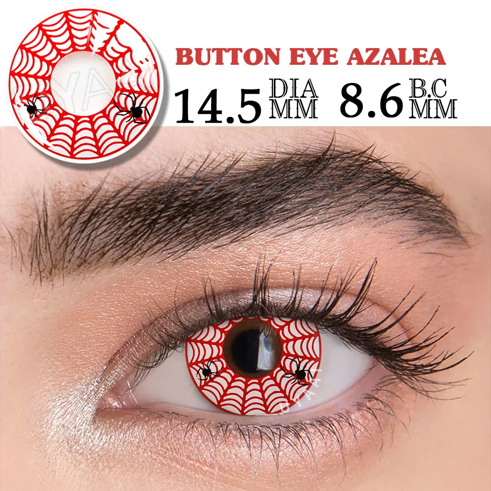 Rynx | 1 Pair Pink Lenses Anime Accessories Colored Contact Lenses Anime Lenses Spider Lenses Purple Lenses Cosplay Lenses