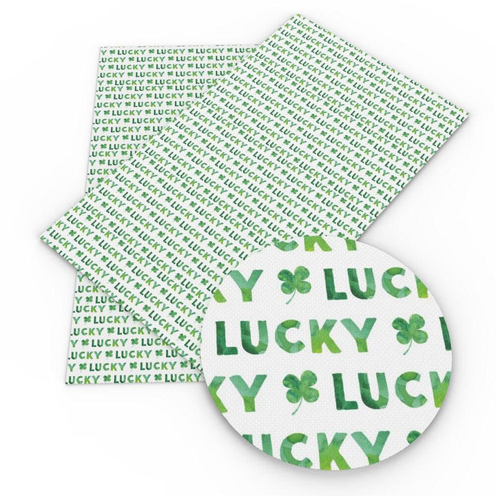 Lisslune | St. Patrick's Day Synthetic Leather Crafting Sheet - Creative Hairband Kit