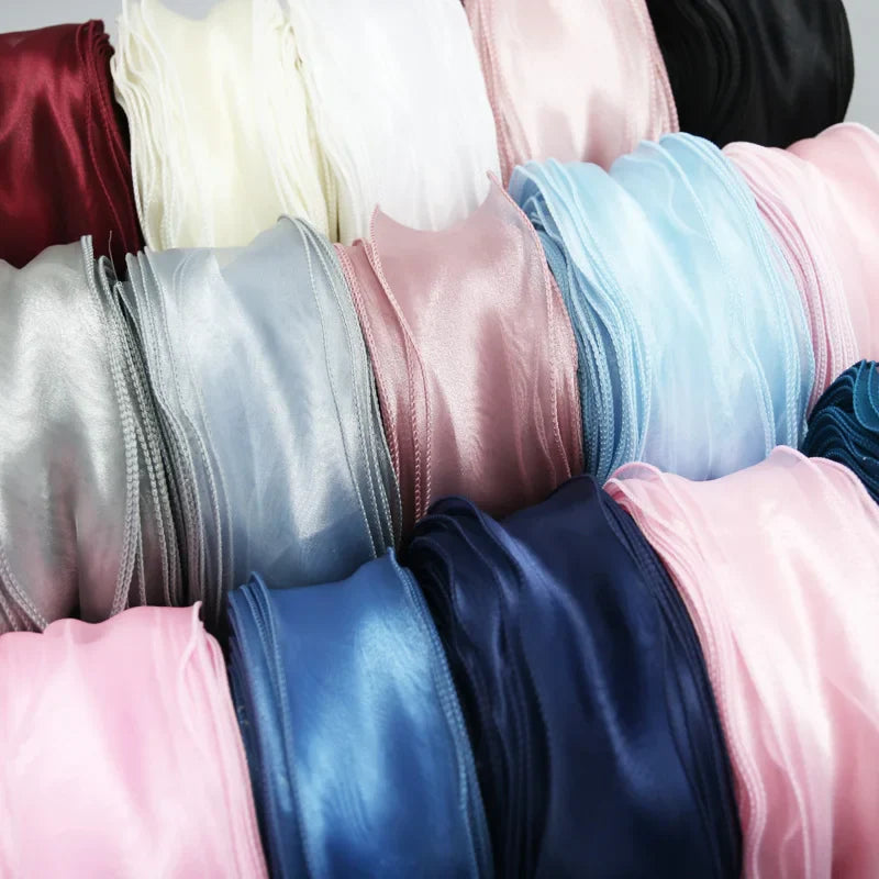 Rynx | 60mm Wave Silk Gauze Ribbon for Hair Ornaments Gift Wrapping Decorative Laces