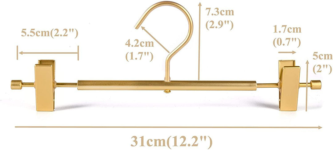 Lisslune | Chic Rose Gold and Golden Aluminium Heavy Duty Hangers for Stylish Closet Organization