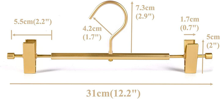 Lisslune | Chic Rose Gold and Golden Aluminium Heavy Duty Hangers for Stylish Closet Organization