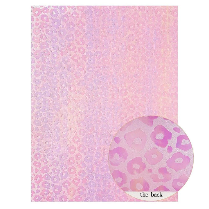 Lisslune | Colorful Leopard Print Synthetic Leather Craft Sheets - DIY Creativity Kit, 22*30CM