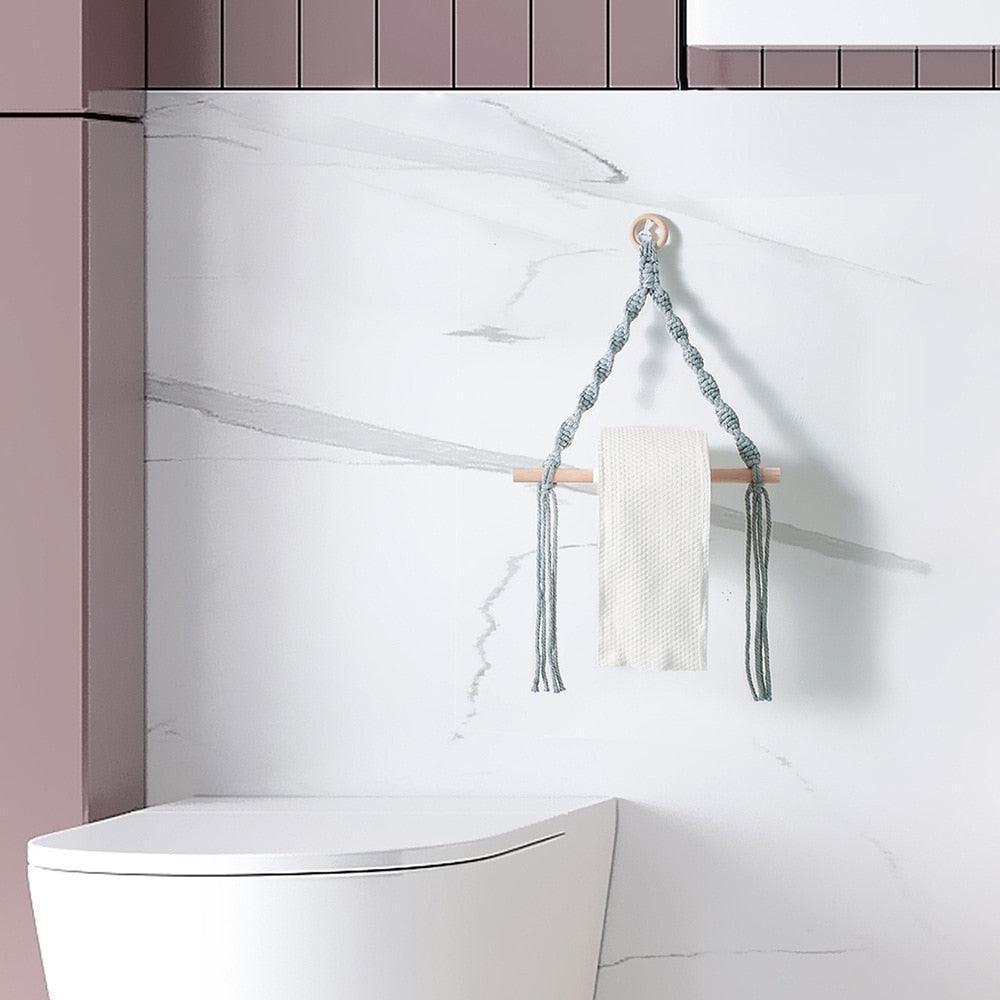 Lisslune | Handcrafted Bohemian Macrame Toilet Paper Holder - Unique Bathroom Decor Accessory