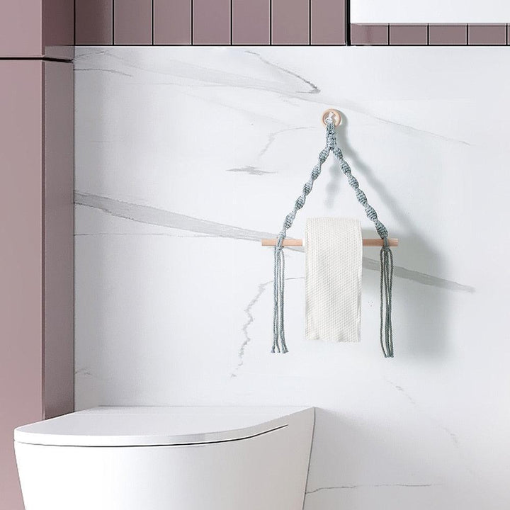 Lisslune | Handcrafted Bohemian Macrame Toilet Paper Holder - Unique Bathroom Decor Accessory