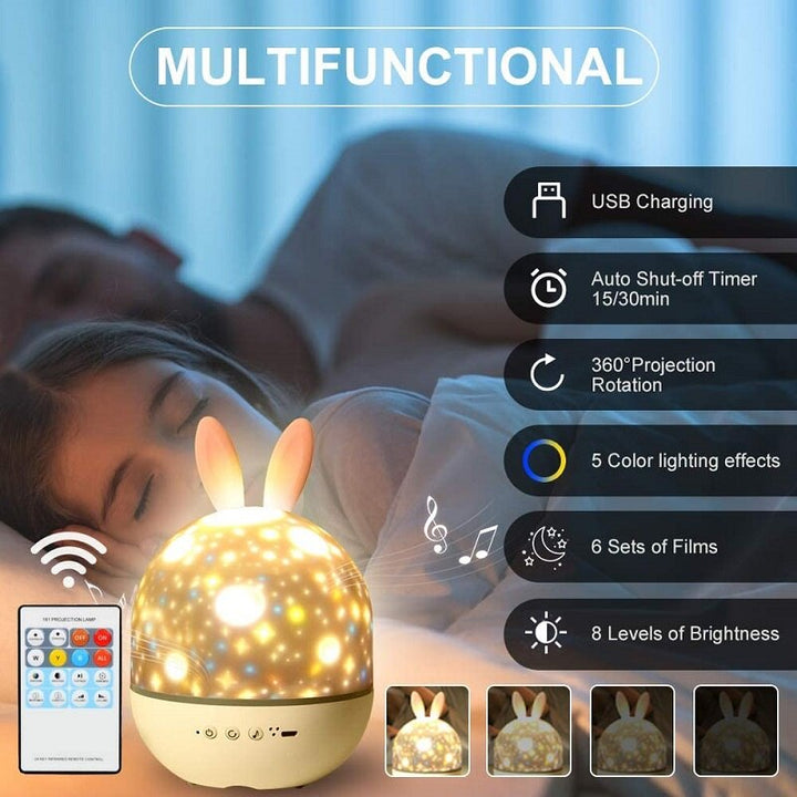 Lisslune | LED Universe Stars Bunny Projector Night Light