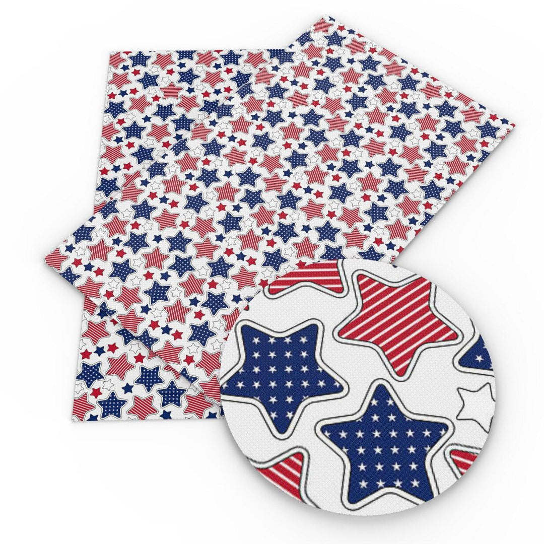 Lisslune | Patriotic Synthetic Leather Craft Material - 20*33cm