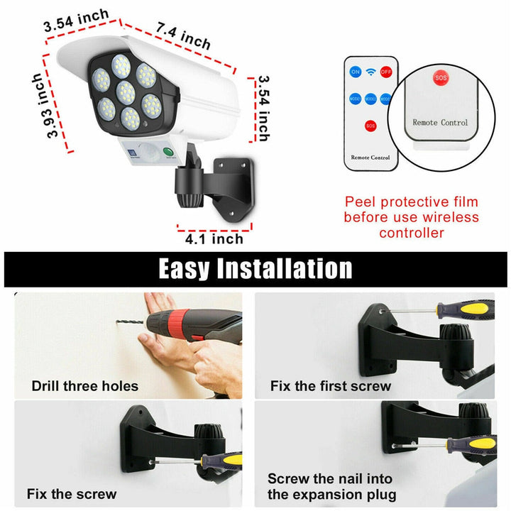 Lisslune | Solar Motion Sensor Dummy Security Camera Light