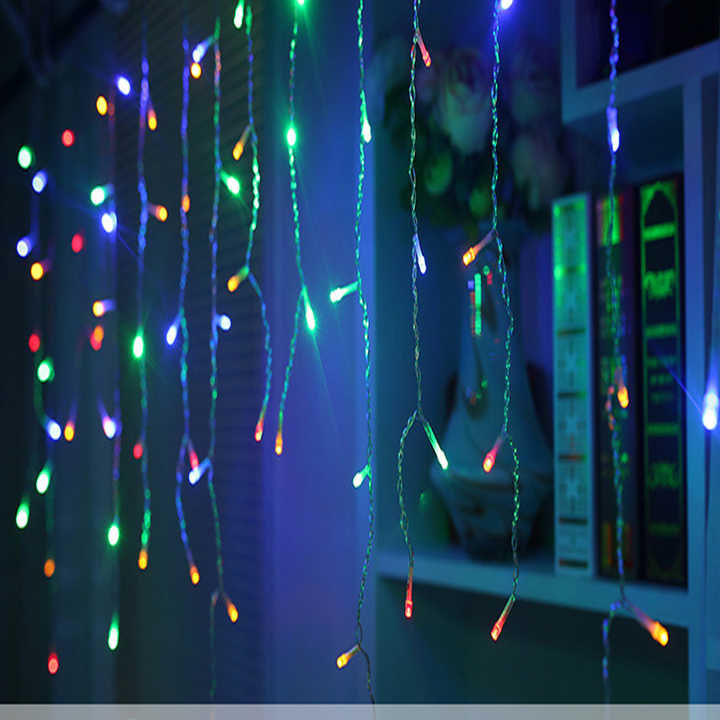 Lisslune | LED Starry Sky Icicle Light String – Decorative Light Curtains for Christmas and Garden