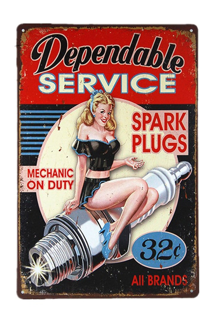Lisslune | Service Girl Vintage Poster