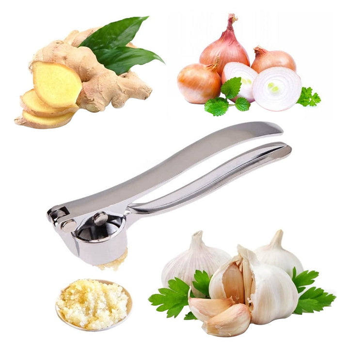 Lisslune | Stainless Steel Garlic Press Chopper: Premium Hand Mill & Masher for Easy Garlic Preparation in the Kitchen
