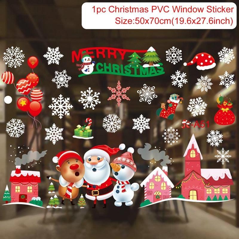 Lisslune | Festive Holiday Party Sticker Set: Christmas & New Year Wall and Window Decoration