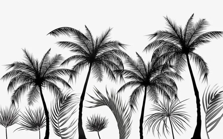 Lisslune | Peaceful Tropical Oasis 3D Wall Mural - Custom Sizes Available