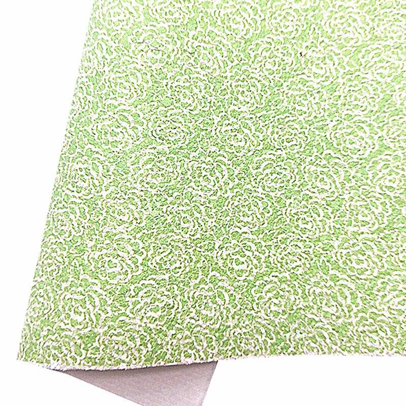 Lisslune | Glittering Floral Synthetic Leather Craft Sheets - Exquisite Rose and Daisy Patterns