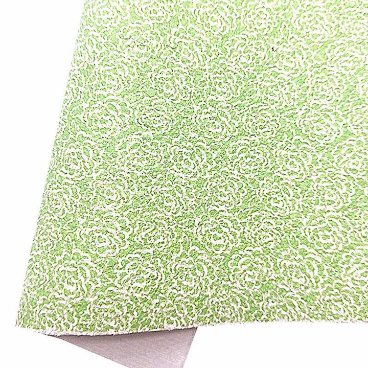 Lisslune | Glittering Floral Synthetic Leather Craft Sheets - Exquisite Rose and Daisy Patterns