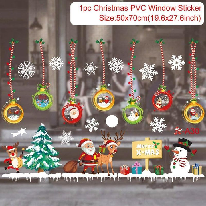 Lisslune | Festive Holiday Party Sticker Set: Christmas & New Year Wall and Window Decoration