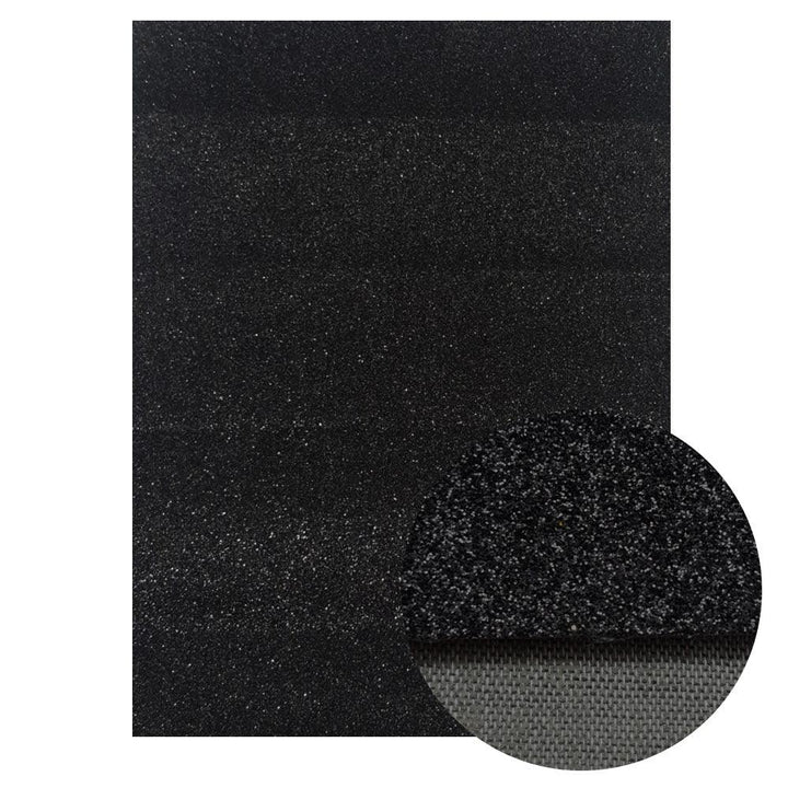 Lisslune | Sparkling Black Synthetic Leather Craft Set - Essential DIY Supplies