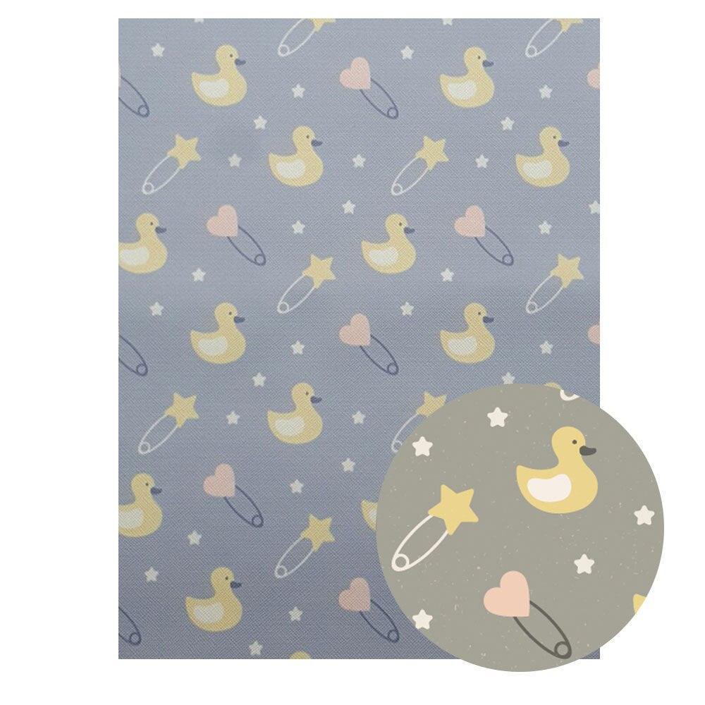 Lisslune | Chic Synthetic Leather Leaves with Luxurious Cartoon Bow Prints for Stylish DIY Creations