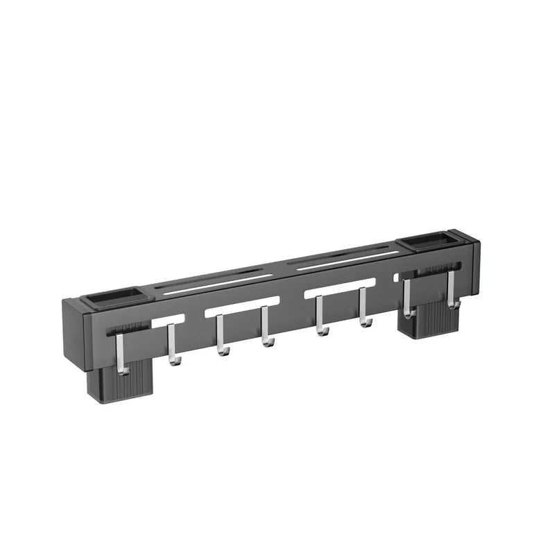 Lisslune | Organize Your Kitchen: Stainless Steel Wall-Mounted Knife Holder Shelf - Nail-Free Storage Shelf with Hooks for Cutlery - Cabinet Organizer for a Tidy Kitchen