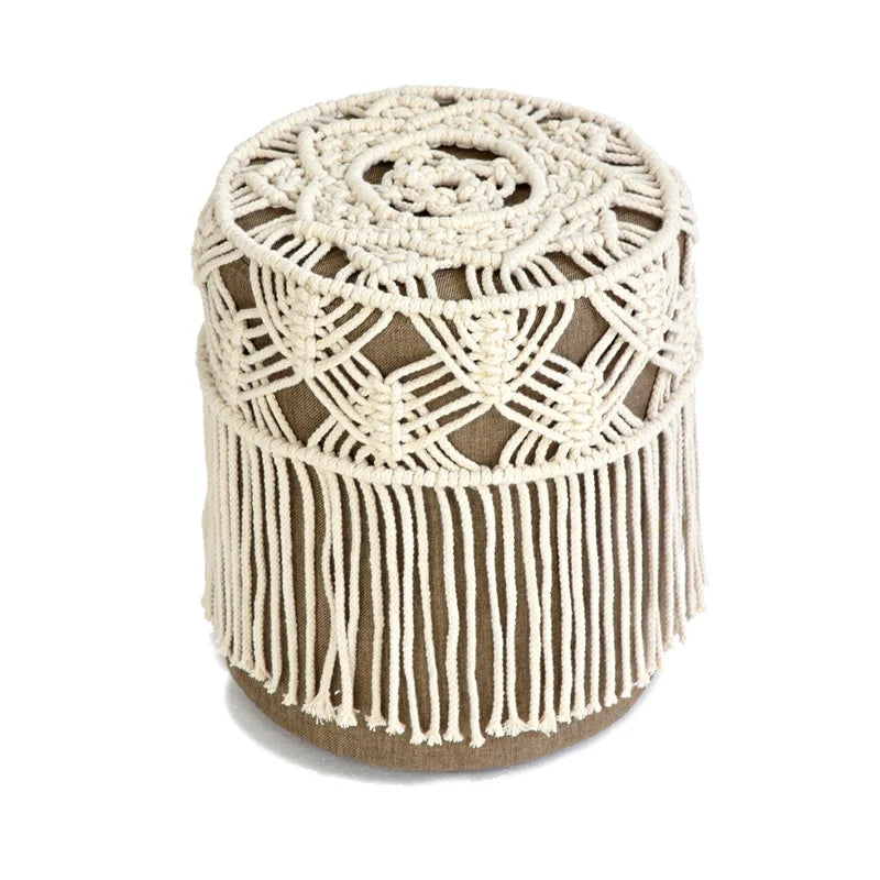 Rynx | Macramé round chair covers handwoven cotton Cope tassel hanging tapestry sofa low stool chair cover Boho decor