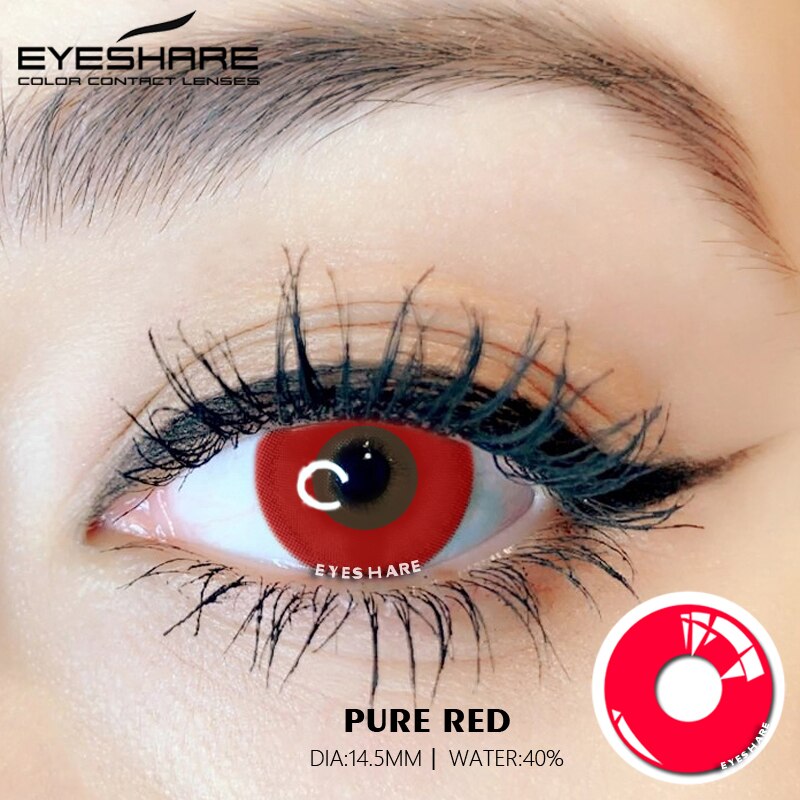 Rynx Cosplay Pure Red 14.5mm 1 Pair | 1 Year