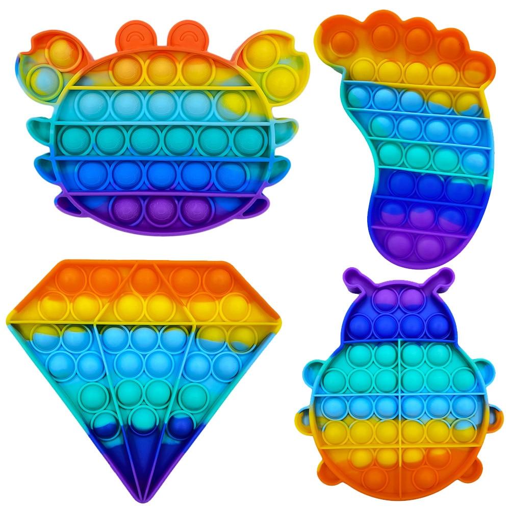 Lisslune | Plop It Rainbow Pop Up Fidget Game Finger Game