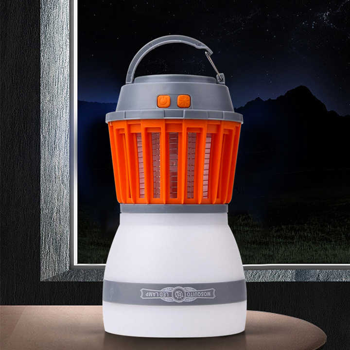 Lisslune | Solar LED Mosquito Lamp with Integrated Lantern – Effective Insect Protection and Lighting for Garden and Camping