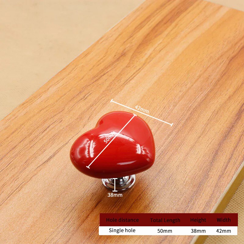 Lisslune | Ceramic Heart Door Cabinet Handle
