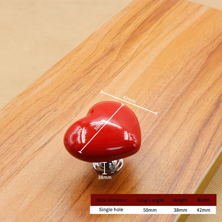 Lisslune | Ceramic Heart Door Cabinet Handle