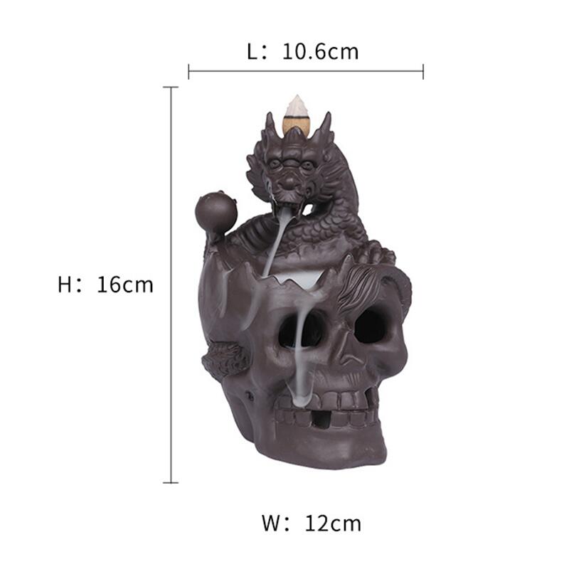 Lisslune | Dragon Skull LED Incense Burner