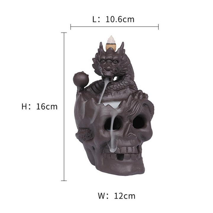 Lisslune | Dragon Skull LED Incense Burner