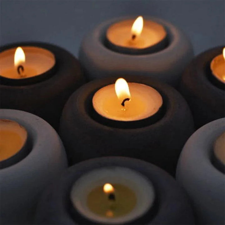 Lisslune | Customizable silicone mold for artistic cement candle holders