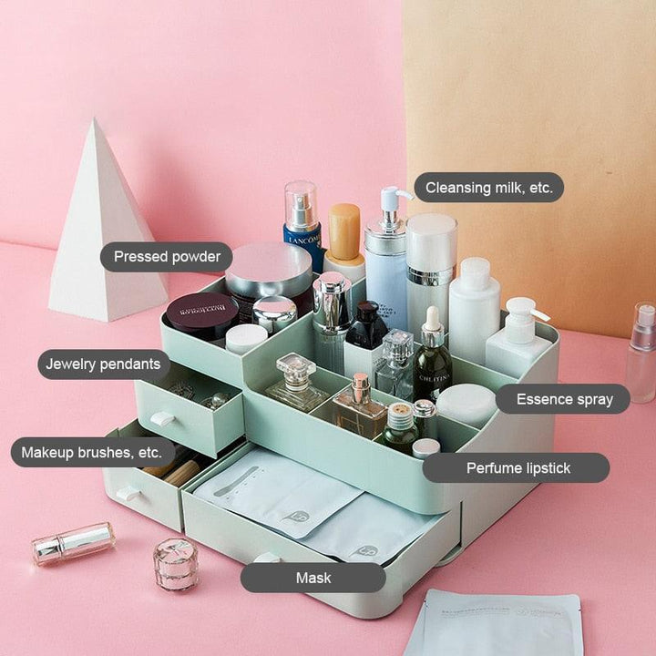 Lisslune | Elegant Cosmetic Organizer with Adjustable Dividers for an Organized Makeup Space