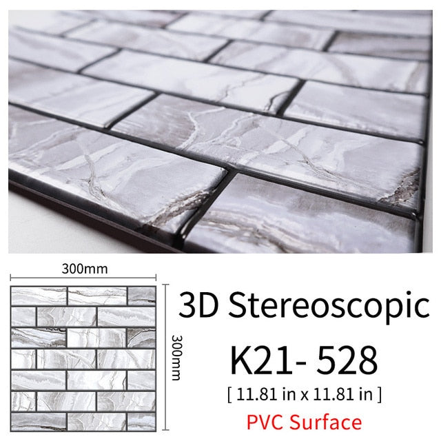 Lisslune | 3D Self-Adhesive Cobblestone Wall Stickers