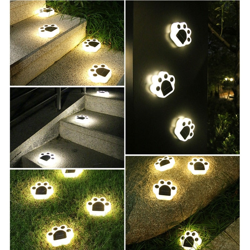 Lisslune | Cat Paw Solar Powered Outdoor Floor Lamps