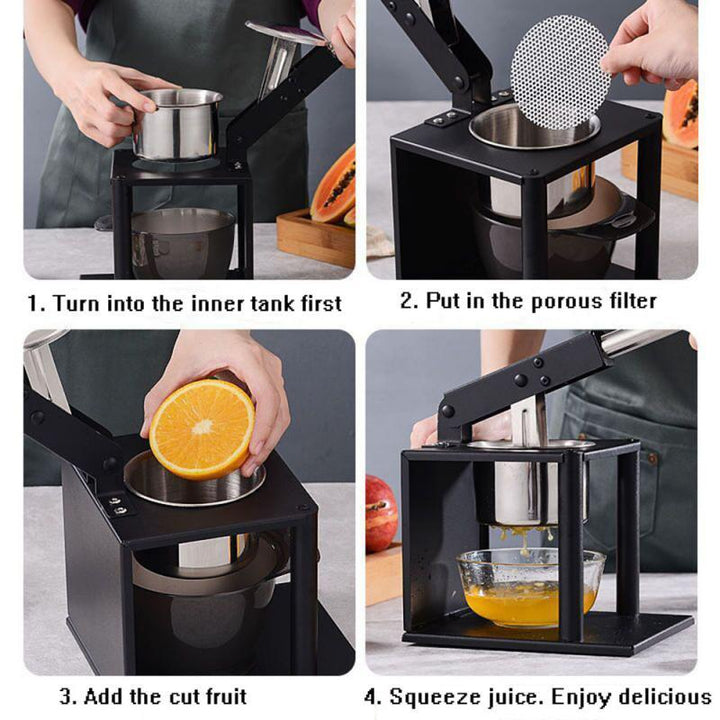 Lisslune | Fresh Squeeze Stainless Steel Manual Juicer