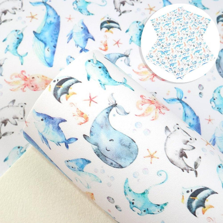 Lisslune | Dinosaur Dreams Synthetic Leather Fabric for Creative Projects