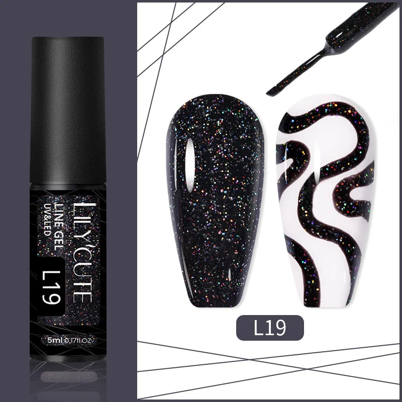 Rynx |5ML Aurora Cat Magnetic Liner Gel Nail Polish Sparkling Paint Gel Nail Polish Semi Permanent UV Gel Lines French Nail Art