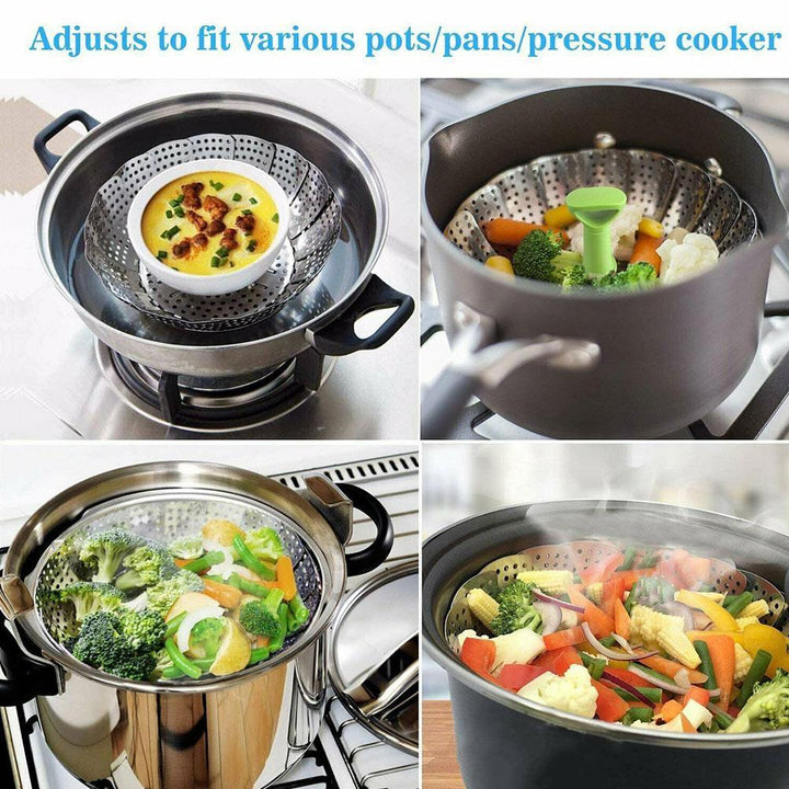 Lisslune | Stainless Steel Foldable Steamer Basket