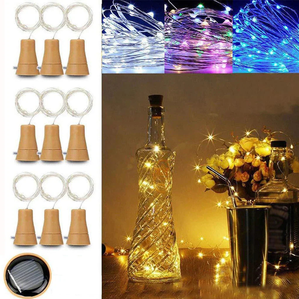 Lisslune | Solar-Powered Bottle Cork String Lights