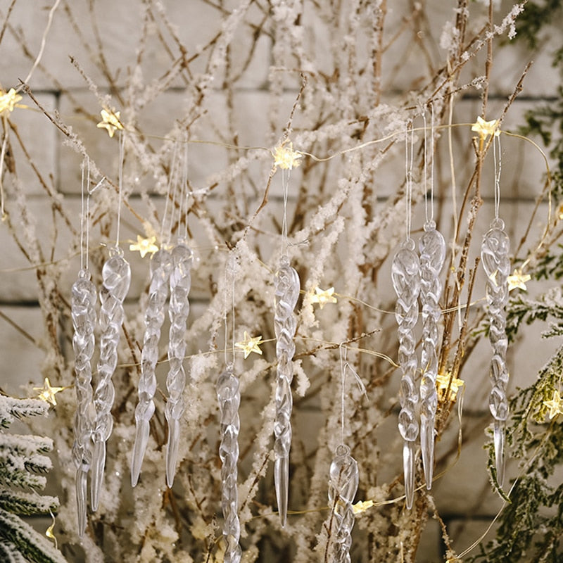 Lisslune | 12Pcs Christmas Tree Decoration Artificial Icicles