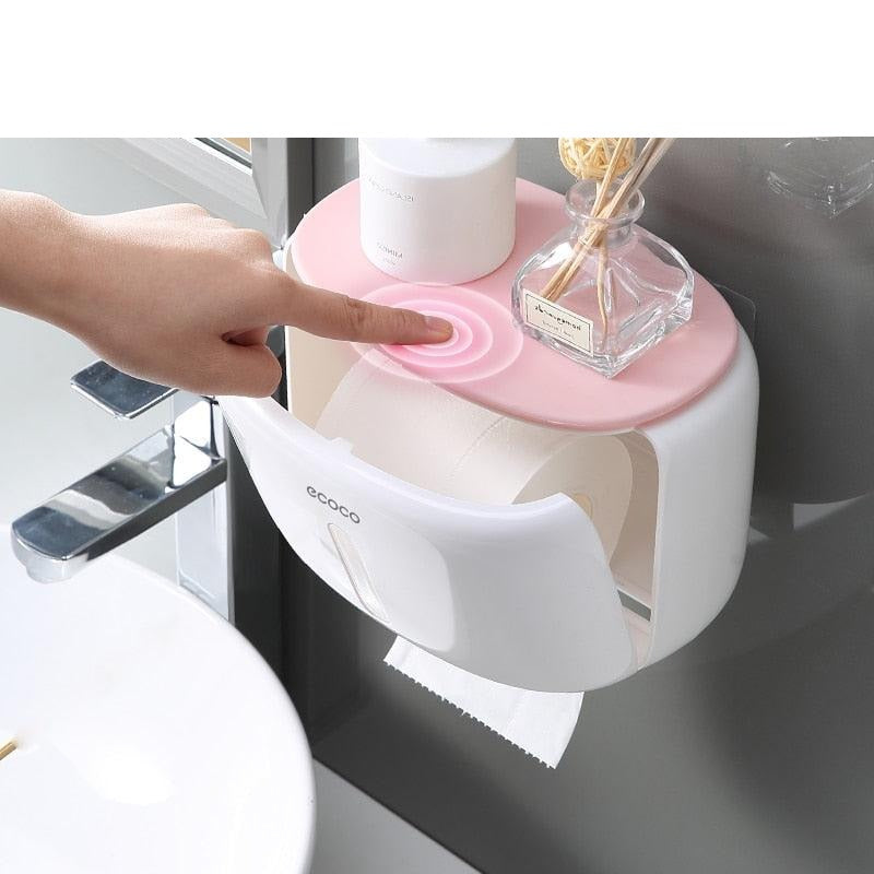 Lisslune | Modern Wall Mounted Bathroom Organizer with Toilet Paper Holder
