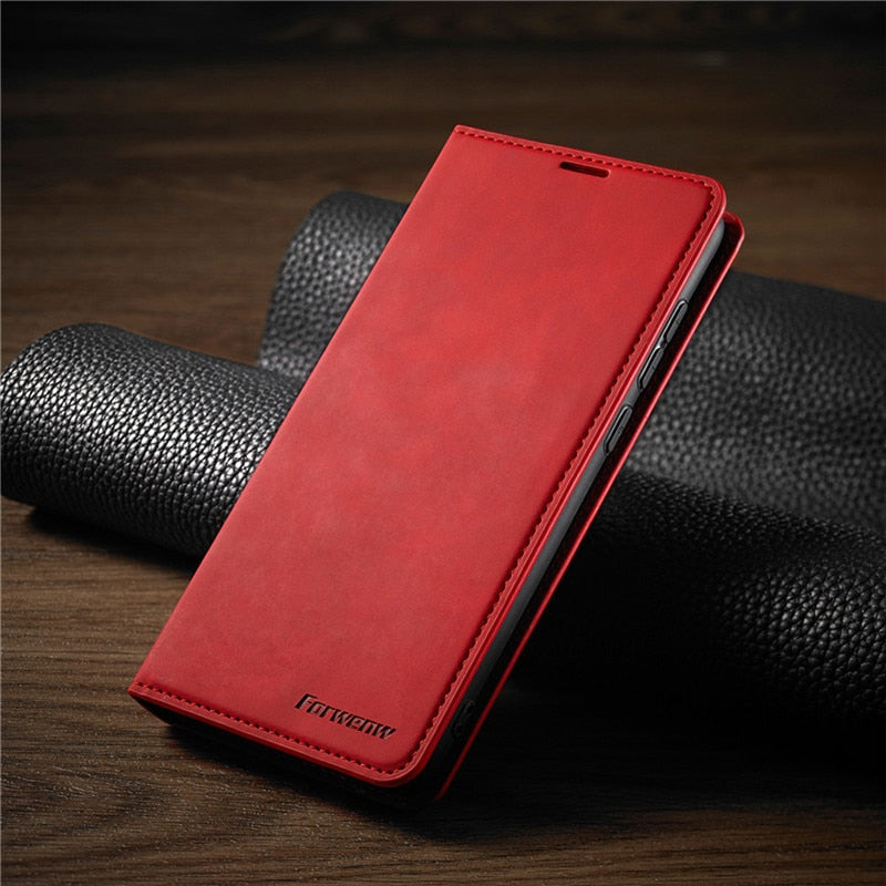 Lisslune | Huawei Case: Magnetic Leather Bag for Stylish Protection