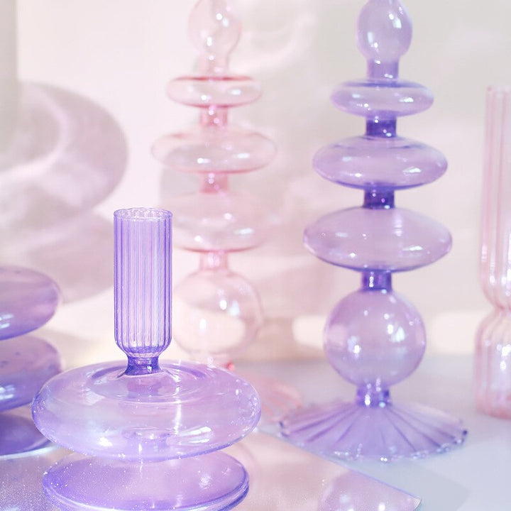 Lisslune | Lilac Candle Holder made of Glass