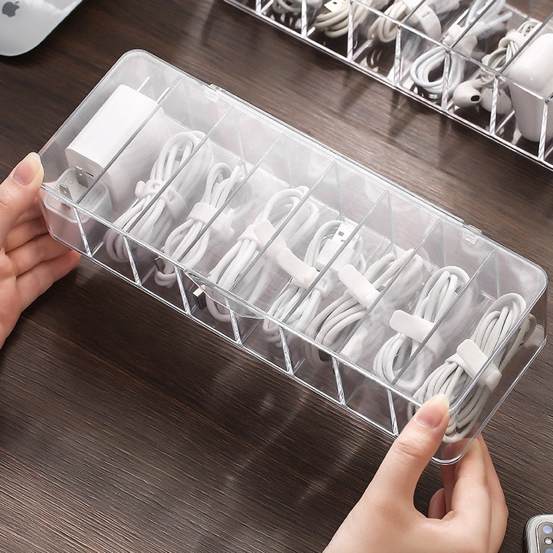 Lisslune | Transparent Cable Organizer Box