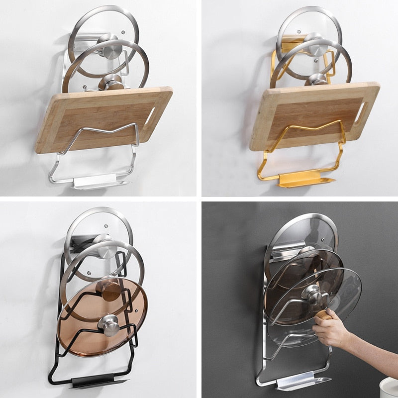 Lisslune | Wall-Mounted Extreme Pot Lid Holder Rack
