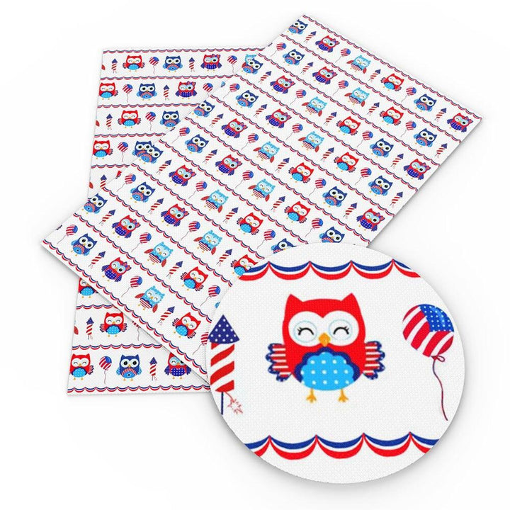 Lisslune | Patriotic Synthetic Leather Craft Material - 20*33cm