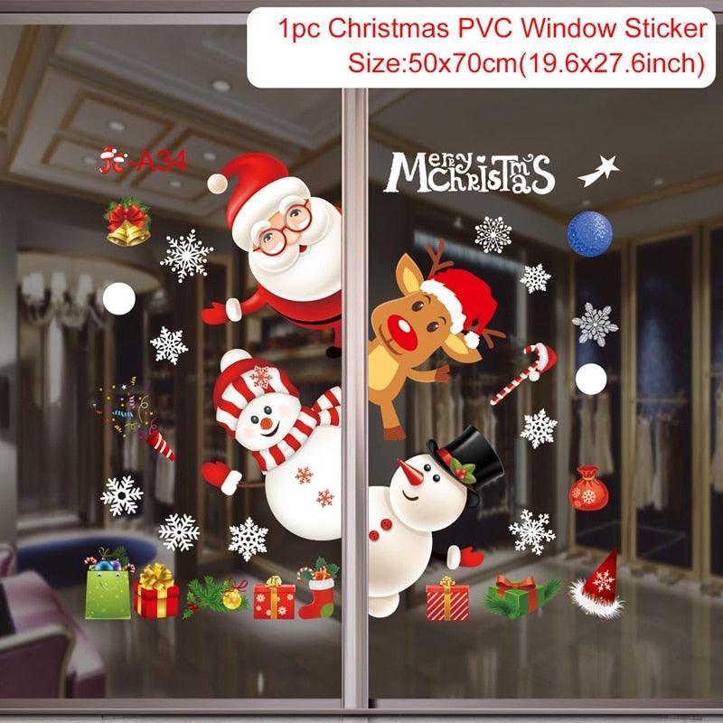 Lisslune | Festive Holiday Party Sticker Set: Christmas & New Year Wall and Window Decoration