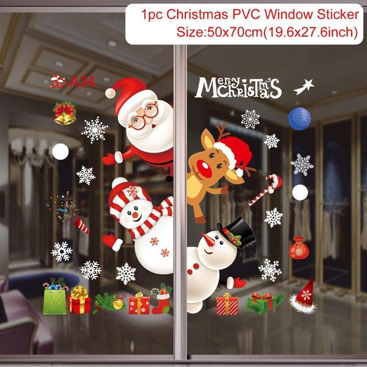 Lisslune | Festive Holiday Party Sticker Set: Christmas & New Year Wall and Window Decoration