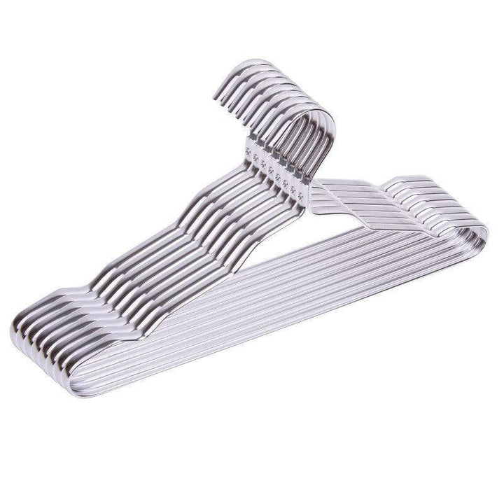Lisslune | Vibrant 10-Pack Aluminum Alloy Hangers with Non-Slip Grip for Stylish Closet Organization