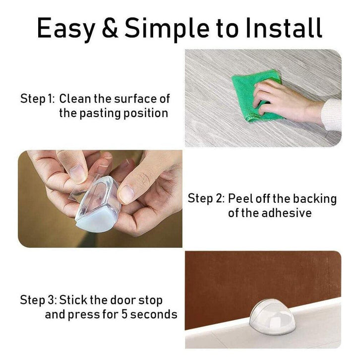 Lisslune | Invisible Wall Protection Doorstop Set - 4 Pack